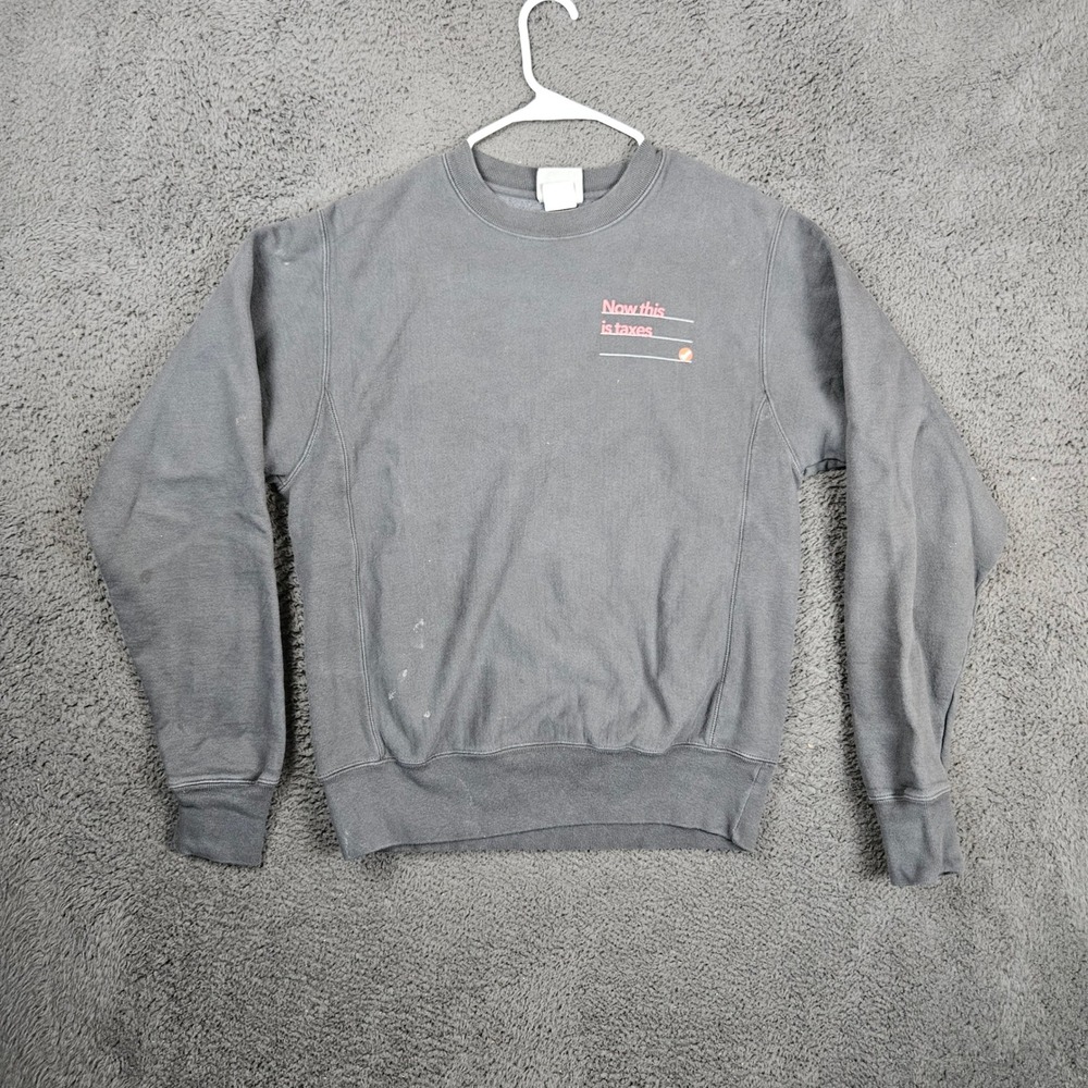 Champion Reverse Weave Mens‎ Small TurboTax Now This Is Taxes Crewneck
